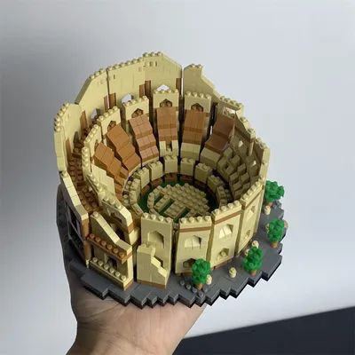 Römisches Kolosseum Micro Mini Bausteine Spielzeug: Faszinierende architektonische Suite – Gedenkgeschenke für historische und modulare Image