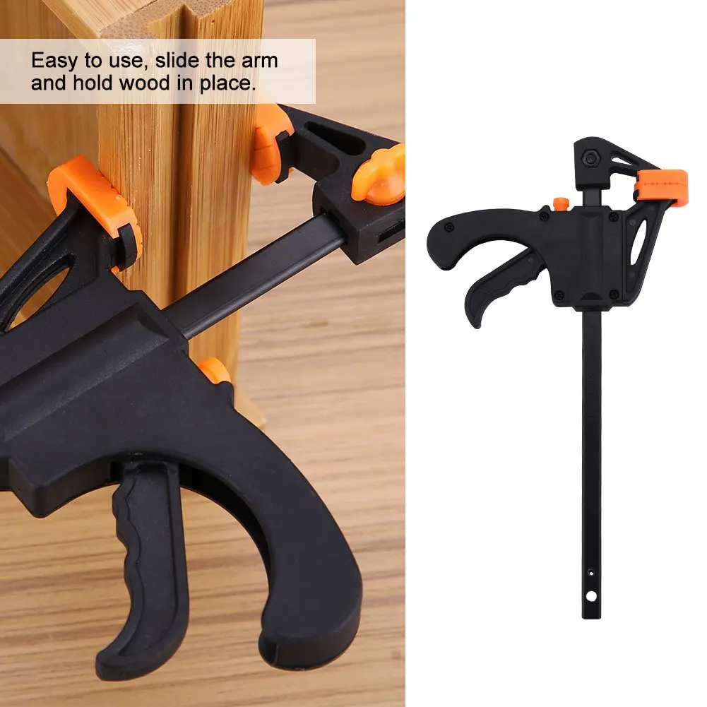 4 "Holzbearbeitung F Clamp Clip 1Pc Feste Typ Schnelle Ratsche Release Geschwindigkeit Extrudierte Nylon Arbeit Bar Kit Spreader Gadgets DIY Tragbare Image
