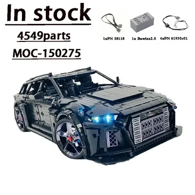 Berühmter Designer New MOC- 150275 RS6 Mehrere Farben Super Sportwagen Baustein Modell 4549 Teile Image