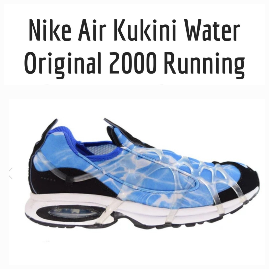 Nike Shoes | Euc Nike Air Kukini Water Original Running Shoe Men's Size 12 | Color: Black/Blue | Size: 12