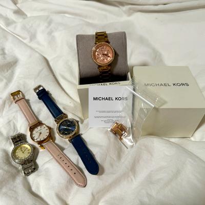 Michael Kors Accessories | 4 Of Classic Women Watches Michael Kors, 2 Anne Klein, Adrienne Vittadini Set | Color: Gold/Pink | Size: Os