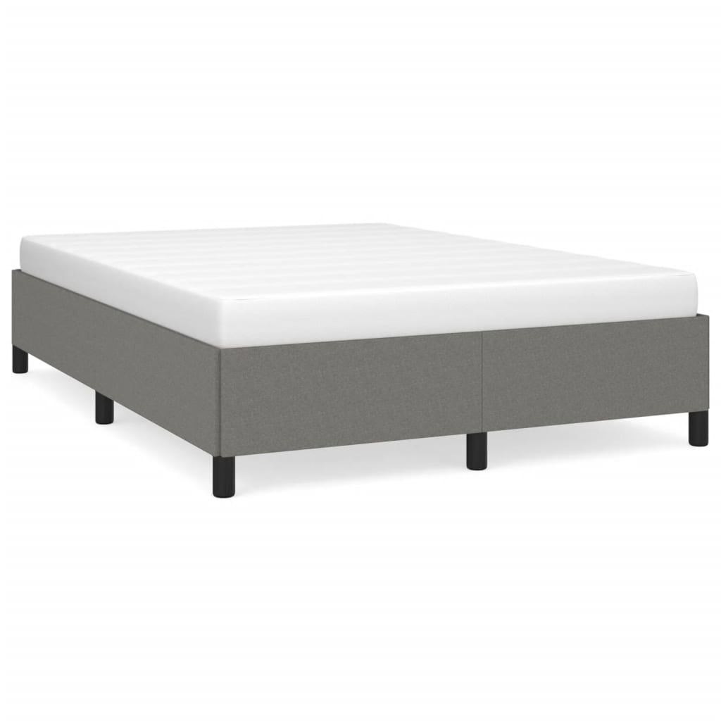vidaXL Bettgestell ohne Matratze Dunkelgrau 140x200 cm Stoff Image
