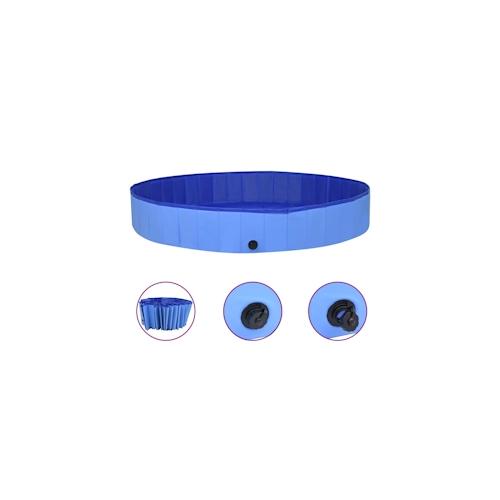 vidaXL Hundepool Faltbar Blau 300x40 cm PVC