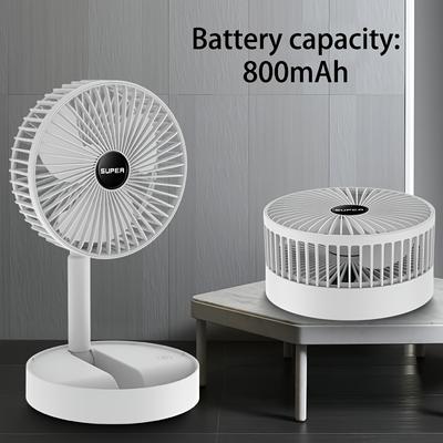 TEMU Portable Desktop Fan Usb Small Fan Round Fan Desktop Charging Fan Portable Camping Dorm Fan