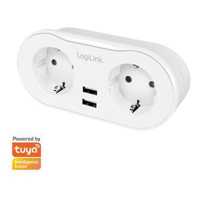 Logilink - Funksteckdose SH0102, 2-fach, 2x usb, Smart Image