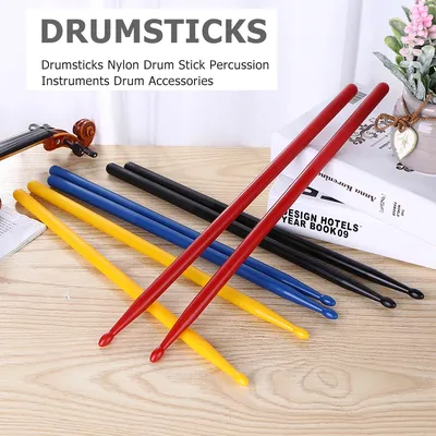 1Pair Professional Jazz Drum Sticks Colorful Nylon Drumsticks Drum Set Kit Parts Percussion Musical