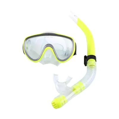 Adjustable Snorkeling Mask Set with Dive Tube, Swimming Goggles & Mouthpiece for Water Sports