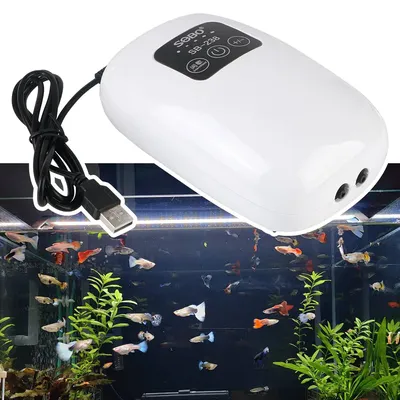 4800mAh Fish Tank Small Portable Exhaust Aquarium Oxygen Air Pump Compressor Ultra Silent Indoor