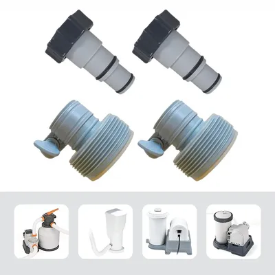 4 Pieces Hose Adapters Accessories Replacement for Threaded Connection above Ground Swimming Pool