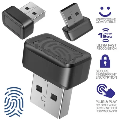 USB Fingerprint Key Reader For Windows 10/11 Biometric Fingerprint Scanner Windows Fingerprint