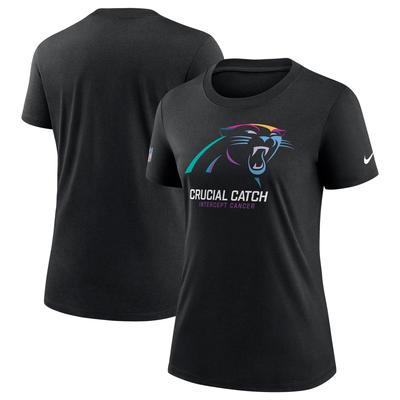 Schwarzes Nike Carolina Panthers 2024 NFL Crucial Catch Tri-Blend T-Shirt für Damen Image