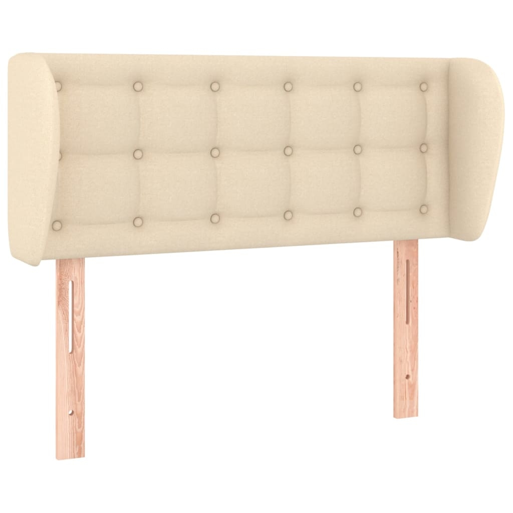 vidaXL Kopfteil mit Ohren Creme 93x23x78/88 cm Stoff Image