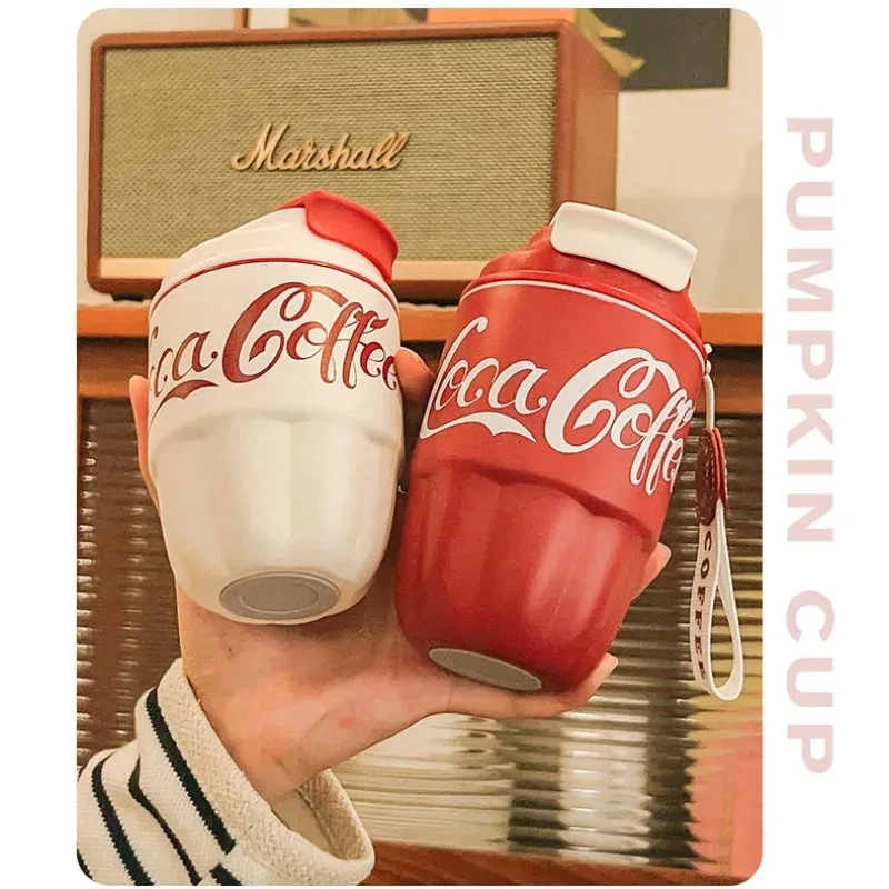 Coca Cola High Beauty männlicher und weiblicher Studentenauto-Wassertasse, Geschenktasse, Kaffeetasse, isolierter Becher aus Edelstahl 304