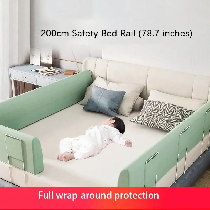 200 cm Nachttisch Leitplanke Bett Zaun Neugeborenen Absturzsicherung Zaun Baby Bett Seite Baby Anti-fallen Weiche Paket Bett gehäuse Blocker Image
