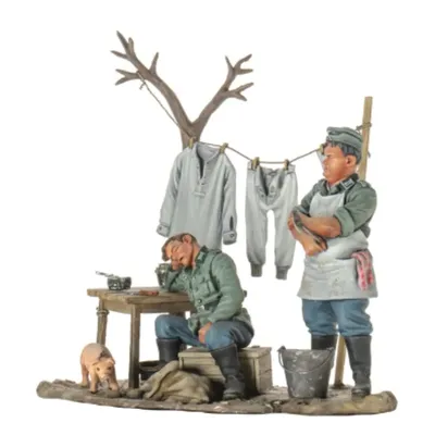 Harzfigur im Maßstab 1:32, zusammengebauter Modellbausatz, Geschichte, Miniaturkocher, Soldat 2, Image