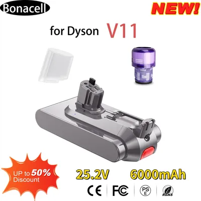 25,2 V 6000 mAh Akku für Dyson V11 SV15 Serie Staubsauger Fluffy 970145 -02 Ersatzversion mit Batteriegelschnalle Image