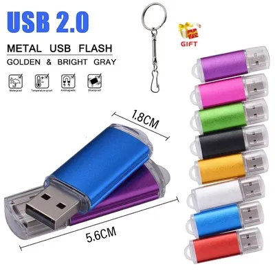 Fashion Pendrive 128 GB kostenloser Schlüsselanhänger USB-Flash-Laufwerk 64 GB bunter Image