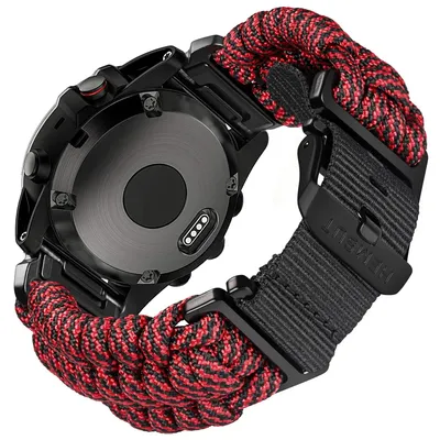 Für Garmin Uhren armband Quick fit 22/26mm Nylon Geflecht 550 Paracord Armbänder kompatibel Fenix Tactix mk3 Marq Vorläufer Image