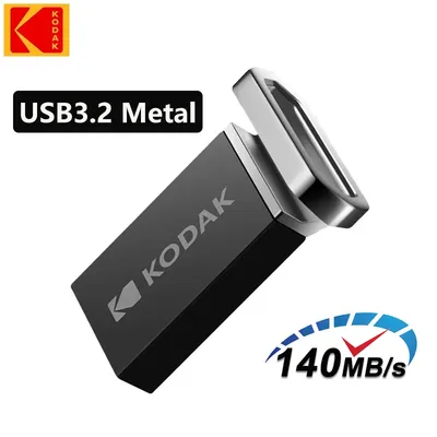 Neues Kodak USB3.2 Hochgeschwindigkeits-Mini-USB-Stick 64G 32G 128G Pendrive Metall-USB-Stick für Auto-Laptops Desktop MacBook Image