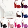 【 Messen Sie Ihre Fußlänge vor der Bestellung 】 elegante Luxus-Bridals Sandalen Frauen High Heel Plattform Designer Schuh plus Größe 6-Chc-30