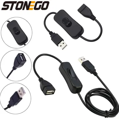 Stonego schalter kabel micro usb ladekabel mit ein/aus usb zu dc netzschalter kabel verlängerung Image