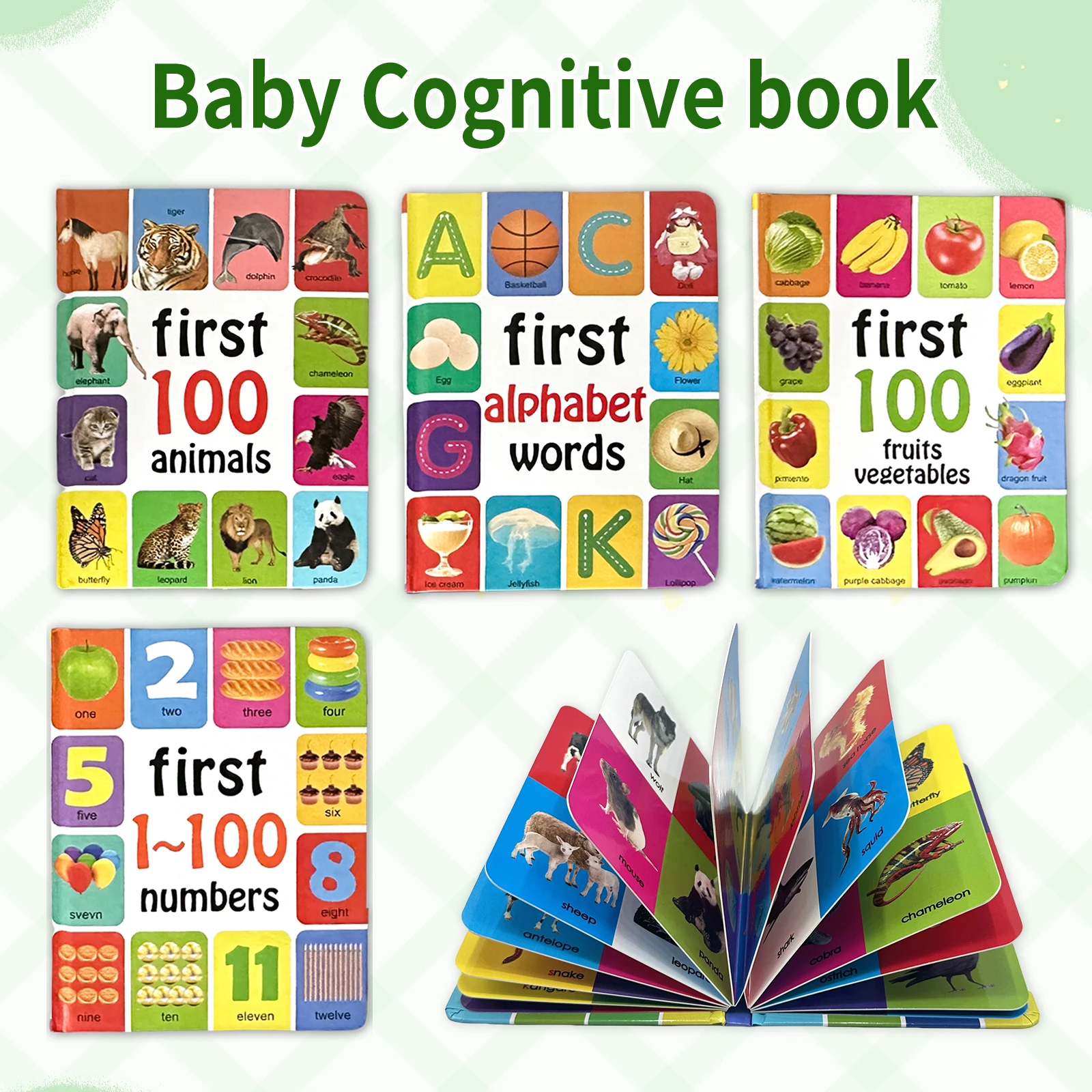 1–100 Obst- und Gemüse-Buch, Libros, Manga, Anime-Malbücher, Vorschule, Lernen, verbessert die Identifikationsfähigkeiten von Kindern, Geschenk Image