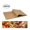 100 pz olio di silicone naturale carta forno marrone cottura carta pergamena friggitrice ad aria olio da forno carta accessori da forno