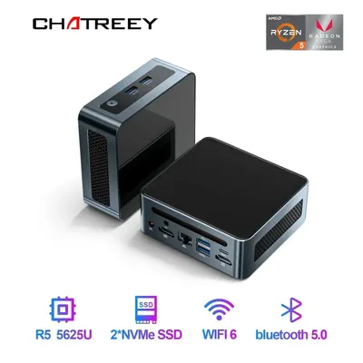 Chatreey Mini PC AN2P/AN2C Ryzen 5 5625U/3550H Gaming Desktop Computer NVME SSD WIFI6 HD Windows 11