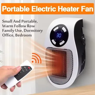 Portable Heater Electric Heater Plug in Wall Room Heater Home Appliance Heating Stove Mini Radiator