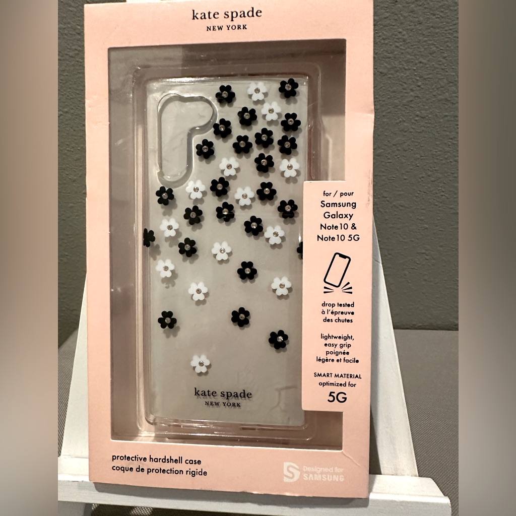 Kate Spade Cell Phones & Accessories | Kate Spade New York Samsung Galaxy Note 10 & Note 10 5g Hard Shell Phone Case | Color: Black/White | Size: Galaxy Note 10 And 5g