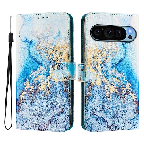 Handy Hülle Handyhüllen Für Google Pixel 9 Pro Pixel 9 Pro XL Pixel 8 Pro Pixel 8 Pixel 9 Pixel 7 Pixel 7 Pro Pixel 6 Pixel 6 Pro Brieftasche Kartenetui mit Halterung Magnetisch Ganzkörperschutz Retro Image