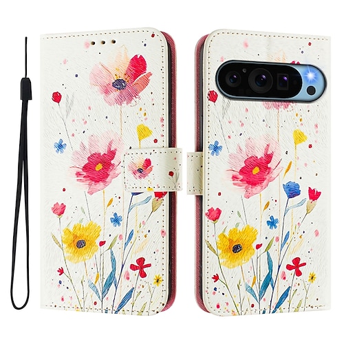 Handy Hülle Handyhüllen Für Google Pixel 9 Pro Pixel 9 Pro XL Pixel 8 Pro Pixel 8 Pixel 9 Pixel 7 Pixel 7 Pro Pixel 6 Pixel 6 Pro Brieftasche Kartenetui mit Halterung Magnetisch Ganzkörperschutz Retro