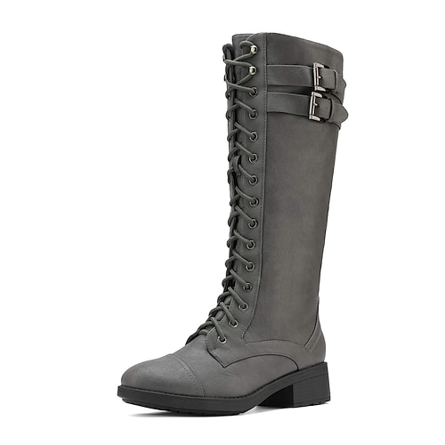 Mittelalterlich Renaissance Schuhe Kniehohe Stiefel Kostüm Herren Damen Seeräuber Steampunk Maskerade Party / Abend LARP Renaissance-Messe Erwachsene Schuhe Image