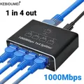 Adattatore Ethernet 1 ingresso 4 uscite da 1000 Mbps 1 a 2/3/4 RJ45 LAN Internet Splitter Cat 6 RJ45 Gigabit Switch per PC Laptop TV Box Router