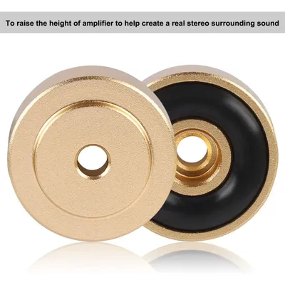 4 teil/satz Aluminium Verstärker Füße Stoßdämpfer Plattenspieler Füße Audio CD Hifi Lautsprecher Isolation Füße Pad Lautsprecher Spikes Stand Füße Image