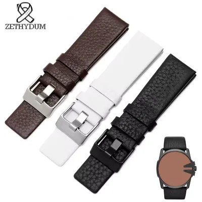 Herren armband 22 24 26 27 28 30mm Uhren armband für Diesel uhren band schwarz braun weiß echtes Image