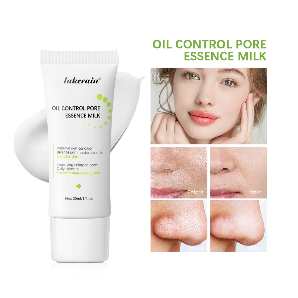 Milk Pore Minimizer Essence Face Primer Basisgrundierung zur Glanz- und Ölkontrolle, versteckt Falten und feine Linien, langlebig Image