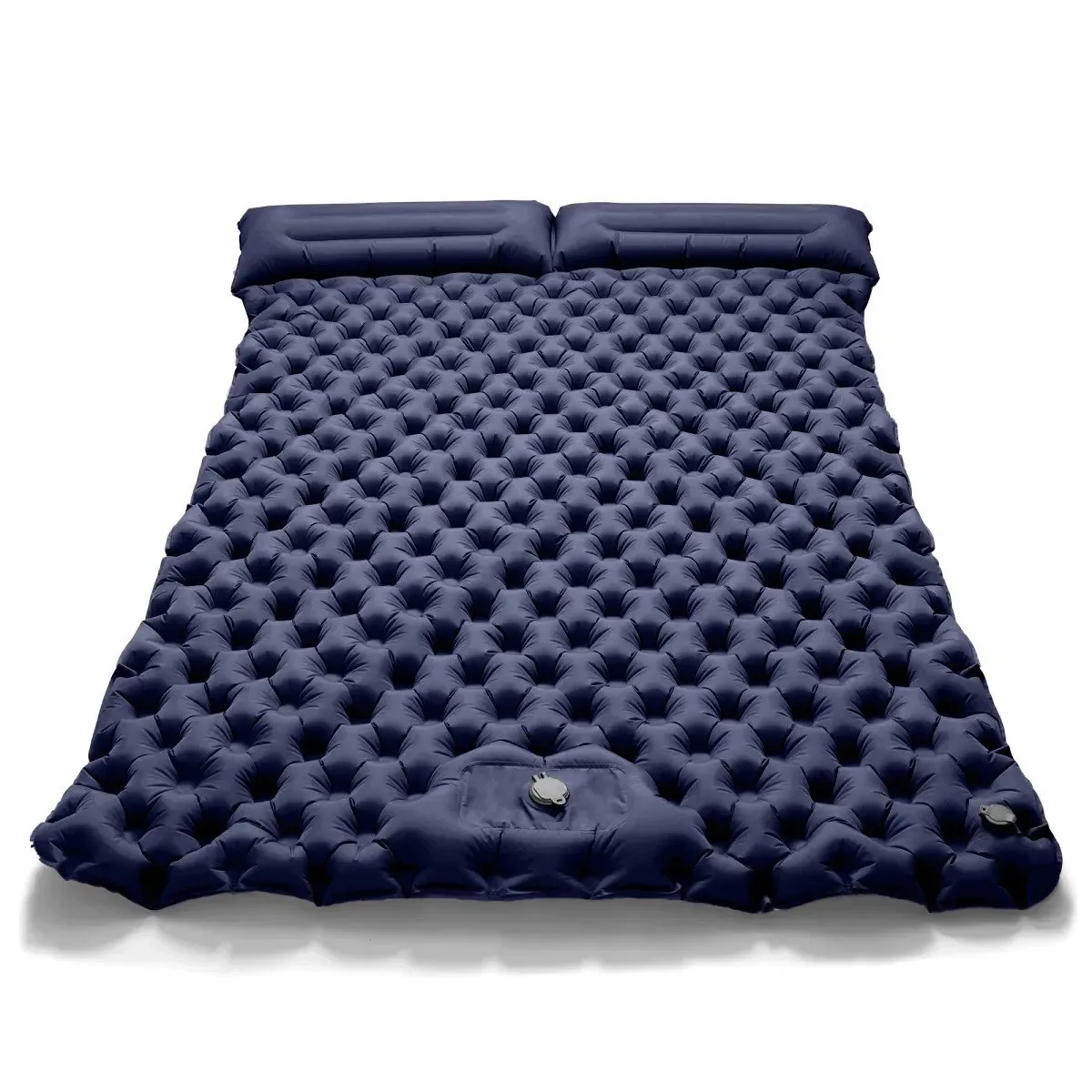 Camping Air Matt Doppelte Isomatte Aufblasbare Luftmatte mit Kissen Luftmatratze Natur Wanderung Wasserdichte Klappschlafmatte Image