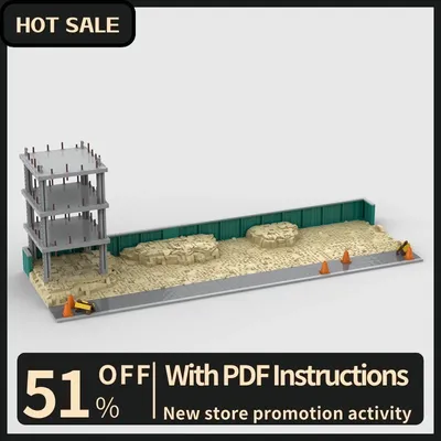 Neue Engineering Heißer Verkauf Street View Moc Modulare Baustelle Modell Bausteine Diy Kreative Ideen Kinder Spielzeug Geschenk Image