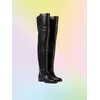 Schwarz Oberschenkel Hohe Quadratische Ferse Stiefel Lange Feste Dame Schuhe Niedrigen Absatz High Heel Schuhe für Frauen Schuhe 2024 zapatos Para Mujere