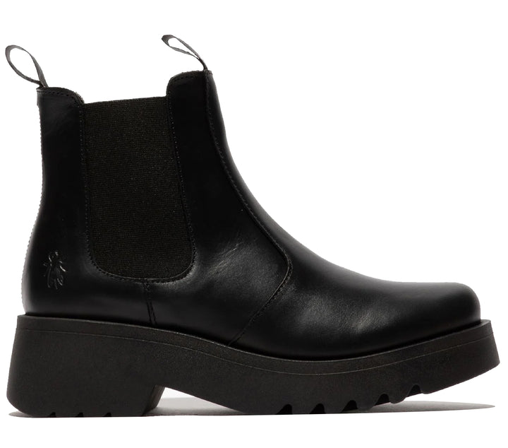 Fly London MEDI789, Damen Chelsea-Stiefel, Schwarz