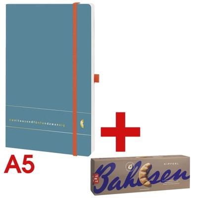 Chronoplan Buchkalender Wochenplan A5 »Chronobook Origins Edition« Softcover 2025 inkl. Geb petrol, 13.5x21 cm