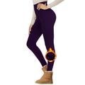 Per donna Pantaloni da yoga Leggings da yoga Leggings foderati in pile Calore Termico Vita Alta Yoga Allenamento in Palestra Pilates Collant Nero Bianco Viola scuro Pile Autunno Inverno Gli sport