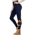 Per donna Pantaloni da yoga Leggings da yoga Leggings foderati in pile Calore Termico Vita Alta Yoga Allenamento in Palestra Pilates Collant Nero Bianco Viola scuro Pile Autunno Inverno Gli sport