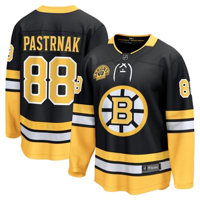 Schwarzes Boston Bruins Premier Breakaway-Spielertrikot zum 100. Jubiläum von David Pastrnak für Herren von Fanatics Image