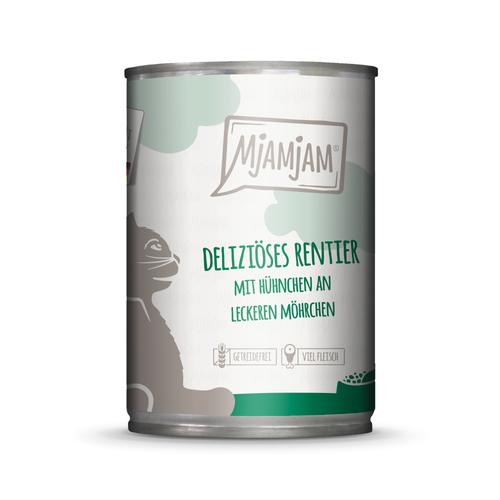 6x400g MjAMjAM Mahlzeiten Rentier & Huhn Katzenfutter nass