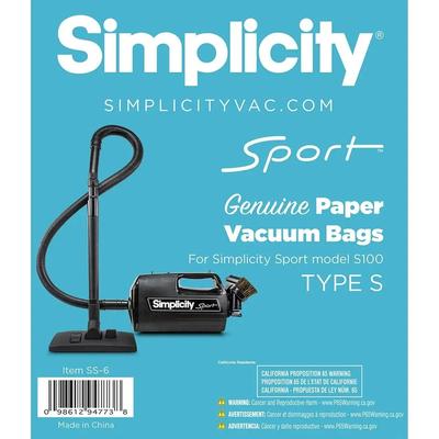 Simplicity Genuine Type-S Sport Paper Bags #SS-6, 24 Pack