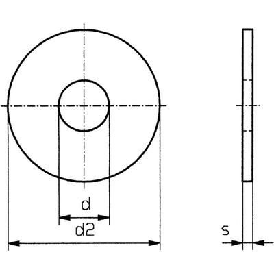 Unterlegscheibe 6.4 mm 18 mm Edelstahl A2 100 St. Toolcraft 6,4 D9021-A2 192701 Image