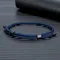 MKENDN 3MM Braccialetti di corda da surf impermeabili da uomo Bracciale di corda nautica regolabile da donna Fibbia sportiva in acciaio inossidabile nero
