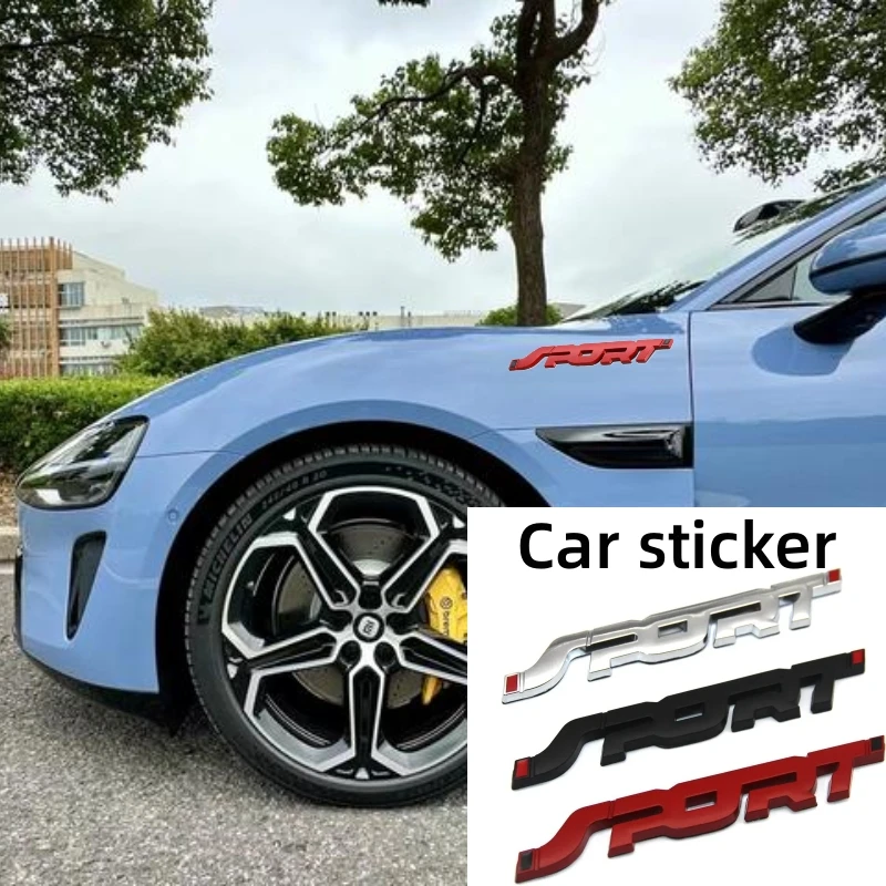 1 pz accessori per auto adesivo styling metallo 3D cromato nero bagagliaio di un'auto da corsa sport parola lettera logo emblema distintivo adesivo decalcomania
